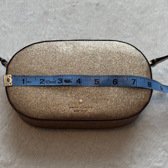 Kate Spade Elegant Gold Glitter Crossbody Bag/ Camera Bag - Picture 9 of 11
